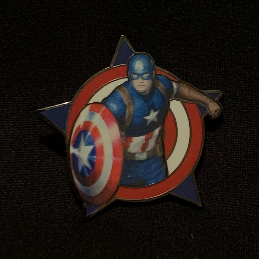 Marvel Captain America Disney Trading Pin Star Authentic Diamond Back